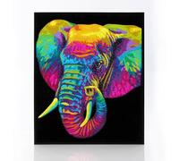 DIAMOND DOTZ 2594369 - Kit per pittura con diamanti 5D, elefante neon, con colori al neon e velluto, fai da te per adulti e bambini dai 12 anni, intermediate