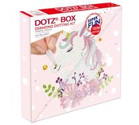 DIAMOND DOTZ Box 2592836 - Set per pittura con diamanti 5D, unicorno sognante, kit fai da te per pittura con diamanti e pietre glitterate, per bambini dai 6 anni in su, per principianti