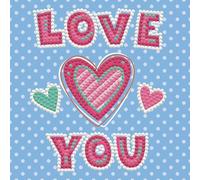 DIAMOND DOTZ DBX-001 Box Love You - Quadro con Cornice a Cuneo, 15 x 15 x 2,5 cm, da appoggiare o Appendere, Ideale Anche per Bambini