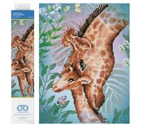 DIAMOND DOTZ DD7.080 - Set per diamond painting 5D con giraffa Guiding Love, set creativo con 8.026 pietre a mosaico diamantate, 27 x 35 cm, kit completo per adulti e bambini dai 6 anni in su