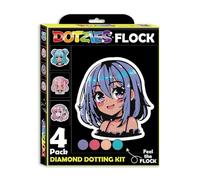 DIAMOND DOTZ DOTZIES 2594444 - Kit per pittura a diamante 5D con anime, 4 immagini colorate con diamante, per bambini dai 6 anni in su, principianti