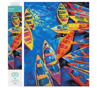 DIAMOND DOTZ DQ9-003 Squares Blue bay - Dipinto con Diamanti Colorati, 45 x 35 cm