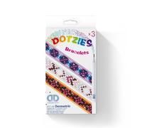 DIAMOND DOTZ DTZ11.002 - Set di bracciali con strass a pois, con 3 ciondoli luccicanti, circa 21 x 2 cm, set completo di diamanti per bambini a partire da 8 anni, extra scintillanti, multicolore