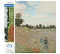 DIAMOND DOTZ Intermediate, Kit di Pittura: Intermedio, DD12, Tela, Campi di Papavero (Après Monet), Taglia unica