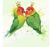 Diamond Dotz Kit Di Pittura Con Diamanti - Love Birds Pappagalli 32cm x 32cm