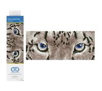 Diamond Dotz Kit per diamond painting con leopardo delle nevi per adulti, kit per diamond art, un kit creativo rilassante con gemme Dotz 40,6 x 17,8 cm