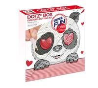 Diamond Dotz Kit per diamond painting con motivo Panda Love Dotz Box per adulti - Kit per diamond art, un kit creativo rilassante con gemme Dotz 15 x 15 cm