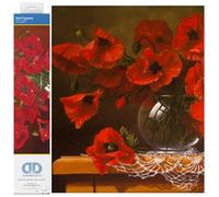 DIAMOND DOTZ Kit per pittura con diamanti per adulti, motivo: papaveri rossi, un kit creativo rilassante con gemme Dotz, 40,6 x 50,8 cm