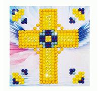 DIAMOND DOTZ - Kit per Principianti, Croce Dorata, 7,6 x 7,6 cm