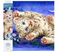 DIAMOND DOTZ - Kit per Principianti, Motivo: Tigre del Bambino, 35,5 x 27,9 cm