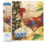 DIAMOND DOTZ Pittura, Kit Intermedio, DD9, Tela, Gallo di Campagna, 41 x 41 cm