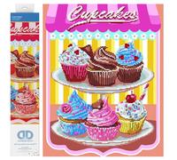 DIAMOND DOTZ Pittura, Kit Principianti, Tessuto, Torte Tazza, 40,6 x 50,8 cm