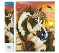Diamond Dotz Quadro Fai da Te con Strass a Forma di Cavallo, Circa Dimensioni: 35,5 x 45,7 cm, Pittura con Diamanti, Nuova e Creativa, Multicolore