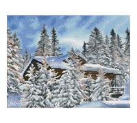 Diamond Dotz Squares Alpine Retreat Snowy Cabin Winter Make Gifts