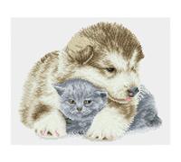 Diamond Dotz Squares Besties 41 x 33cm Cane E Gatto Cuddles Crea Regalo