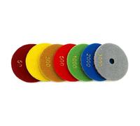 Diamond Dry Wet Polishing Pad, Set di 7 tamponi lucidanti diamantati da 4 pollici con grane for lucidatura a umido cemento e marmo(Mix 7 Girts)