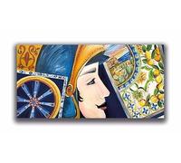 DIAMOND HOME Dipinto a Mano Acrilico su Tela con Telaio d'Abete - Quadro Materico Rettangolare con Dettagli in Rilievo - Made in Italy da Pittori Specializzati (50x100) PUPO-50x100