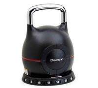 DIAMOND【Kettlebell a Carico Variabile 2-20 Kg】Regolabile in 7 Livelli | Manico in Acciaio con Impugnatura Ergonomica | Selettore di Peso Rapido | Allenamento Funzionale & Home Gym, Risparmia Spazio