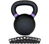 Diamond [Kettlebell Ghisa Pro 4-36 Kg] Peso In Ghisa Nera Opaca, Maniglia Grip 25-38 Mm, Pesi Per Cross Training, Allenamento Funzionale E Forza, Home Gym E Palestra (20 Kg)