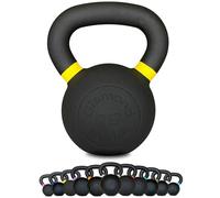 Diamond [Kettlebell Ghisa Pro 4-36 Kg] Peso In Ghisa Nera Opaca, Maniglia Grip 25-38 Mm, Pesi Per Cross Training, Allenamento Funzionale E Forza, Home Gym E Palestra (16 Kg)