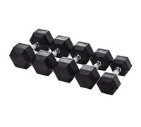 Diamond Manubrio Gommato Esagonale 9 kg - Impugnatura cromata