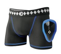 Diamond MMA SYS701, Sistema di Mutande a Compressione e Protezione per Atleti con sospensore Integrato, Colore Nero