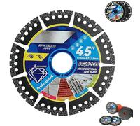 Diamond Multi-Purpose Saw Blades, 4,5 pollici Angle Grinder Discs for Cutting Tile, Marble, Stone, Concrete, Metal & Plastic, Durable Wet Dry Cutting Wheel (1)