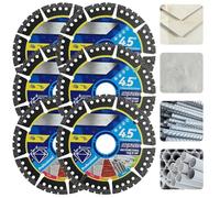 Diamond Multi-Purpose Saw Blades, Angle Grinder Diamond Blade, 4.5 Inch Diamonds Compound Saw Blade, 1.4mm Thin and Light Wall Teeth Porous Design for Cutting Tiles, Concrete, Steel Pvc Pipes(6PCS)