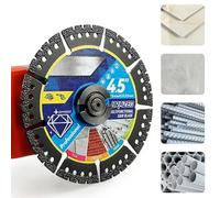 Diamond Multi-Purpose Saw Blades, Angle Grinder Diamond Blade, 4.5 Inch Diamonds Compound Saw Blade, 1.4mm Thin and Light Wall Teeth Porous Design for Cutting Tiles, Concrete, Steel Pvc Pipes(1PC)