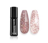 Diamond Nails - Smalto UV - Rosa Gold Magic - 7 ml - Extra resistente - Shellac Premium per una lucentezza duratura - Unghie gel e vernici UV in perfetta qualità da studio