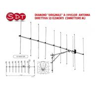 DIAMOND "ORIGINALE" A-144S10R2 ANTENNA DIRETTIVA 10 ELEMENTI CONNETTORE MJ