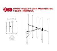DIAMOND ORIGINALE A-144S5R2 ANTENNA DIRETTIVA 5 ELEMENTI CONNETTORE MJ
