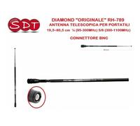 DIAMOND "ORIGINALE" RH-789 ANTENNA TELESCOPICA PER PORTATILI 19,5~80,5 cm ¼ (95-