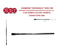 DIAMOND ORIGINALE SRH-789 ANTENNA TELESCOPICA PER PORTATILI 20~80,5 cm ¼ (95-3