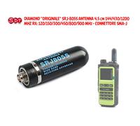 DIAMOND ANTENNA ORIGINALE SRJ-805S 4,5 cm 144/430/1200 MHZ RX: 120/150/300/450/800/900 MHz - CONNETTORE SMA-J