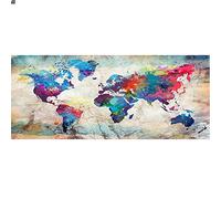Diamond Paint Paesaggi Grandi Dimensioni 110x50 cm (interno 104x44 cm) Diamond Painting Mappa del Mondo Adulti Carta Puzzle Diamond Paesaggi Kit Punto Croce per Bambini Principianti con Strass