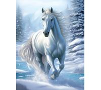 Diamond Painting 70 x 100 cm Diamond Painting Cavallo Puzzle Diamond, 5D Diamond Painting Kit Completo DIY Dipingere con i Numeri Adulti Diamantini Crystal Art, Casa Decorazione Murale Animale Pd377