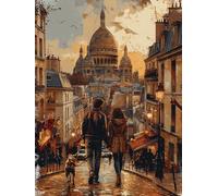 Diamond Painting Adulti Amore, 5D DIY Diamond Painting Kit Completo Architettura, DIY Diamantini Crystal Art Kit Completo, Ricamo a Punto Croce Artigianale, Decorazioni per Casa, 100x135cm 2-8855