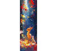 Diamond Painting Adulti Animali Kit Diamond Painting Grandi Dimensioni 300x100cm 5D Pittura Diamante Cervo Strass Ricamo Punto Croce Kit Passatempo per Adulti per Regalo Donna Decorazioni Casa X-72