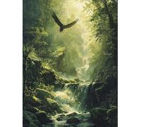 Diamond Painting Adulti Aquila 30x50cm 2025 DIY Diamond Painting Kit Completo Autunno, 5D Fai da Te Disegni con Perline da Attaccare, Strass Ricamo a Punto Croce Diamantini Crystal Art, Regalo Q-686T