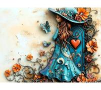 Diamond Painting Adulti, Farfalla Diamond Painting Kit Completo, 5D Ragazza Pittura Diamante, Fai Da Te Diamant Crystal Art Kits, Ricamo a Punto Croce, Decorazioni da Parete e Casa 80x120 cm W-6774