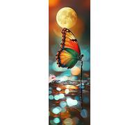 Diamond Painting Adulti Farfalla Kit Diamond Painting Grandi Dimensioni 210x70cm 5D Pittura Diamante Luna Strass Ricamo Punto Croce Kit Passatempo per Adulti per Regalo Donna Decorazioni Casa Z-90