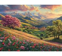 Diamond Painting Adulti, Montagna Diamond Painting Kit Completo, 5D Paesaggio Pittura Diamante, Fai Da Te Diamant Crystal Art Kits, Ricamo a Punto Croce, Decorazioni da Parete e Casa 80x120 cm W-8226