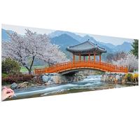 Diamond Painting Adulti Paesaggio Kit Diamond Painting Grandi Dimensioni 120x40cm 5D Pittura Diamante Ponte Strass Ricamo Punto Croce Kit Passatempo per Adulti per Regalo Donna Decorazioni Casa V-66