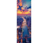 Diamond Painting Adulti Paesaggio Kit Diamond Painting Grandi Dimensioni 120x40cm 5D Pittura Diamante Città Strass Ricamo Punto Croce Kit Passatempo per Adulti per Regalo Donna Decorazioni Casa X-80