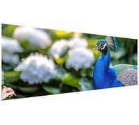 Diamond Painting Adulti Pavone Kit Diamond Painting Grandi Dimensioni 120x40cm Fai Da Te Pittura Diamante Fiore Strass Ricamo Punto Croce Kit Passatempo per Adulti Regalo Donna Decorazioni Casa V-56