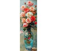 Diamond Painting Adulti Retrò Kit Diamond Painting Grandi Dimensioni 120x40cm 5D Fai Da Te Pittura Diamante Fiore Strass Ricamo Punto Croce Kit Passatempo per Adulti Regalo Donna Decorazioni Casa Y-53