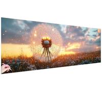 Diamond Painting Adulti Tramonto Kit Diamond Painting Grandi Dimensioni 120x40cm 5D Pittura Diamante Pianta Strass Ricamo Punto Croce Kit Passatempo per Adulti per Regalo Donna Decorazioni Casa V-82