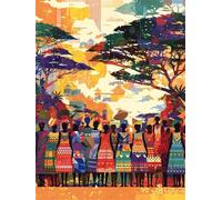 Diamond Painting Africa Diamond Painting Kit Completo 55x70cm, 2025 DIY Diamantini Crystal Art Bambini Pittura Diamante Nazionalità, DIY Strass Ricamo a Punto Croce,Hobby Creativi Adulti Regali z876-t