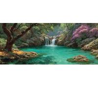 Diamond Painting Albero, 5D Diamond Painting Kit Completo Visualizzazione, DIY Disegni con Perline da Attaccare, 5D Quadri con Perline Kits, Passatempo per Adulti, Decorazioni Primavera 90x40cm V-7737